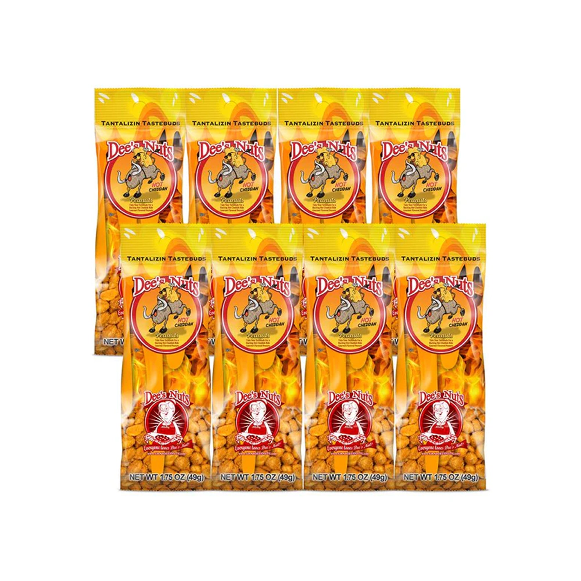 Hot Cheddah Gourmet Peanuts  8-1.75oz Bags