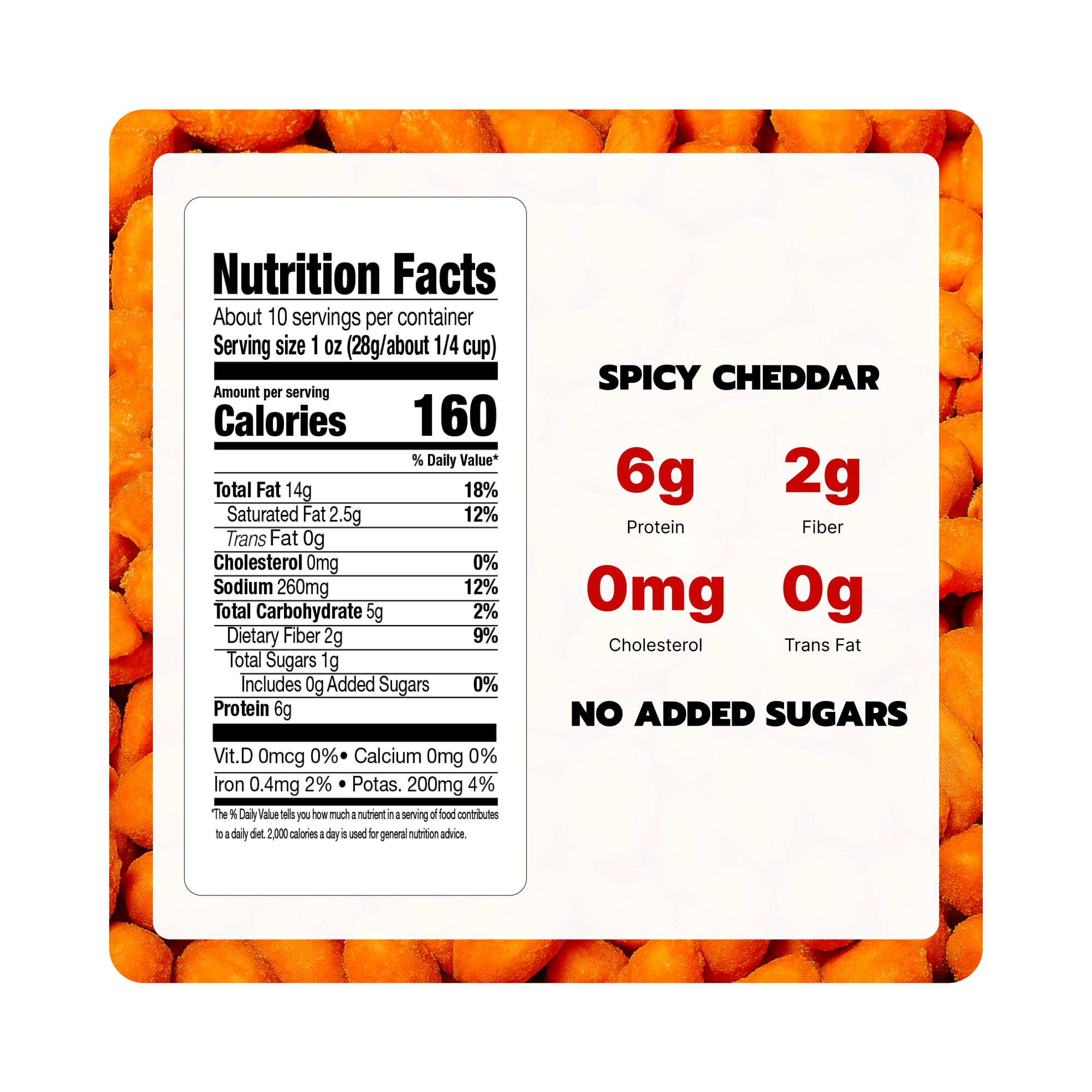 Hot Cheddah Gourmet Peanuts  10 Oz Bag