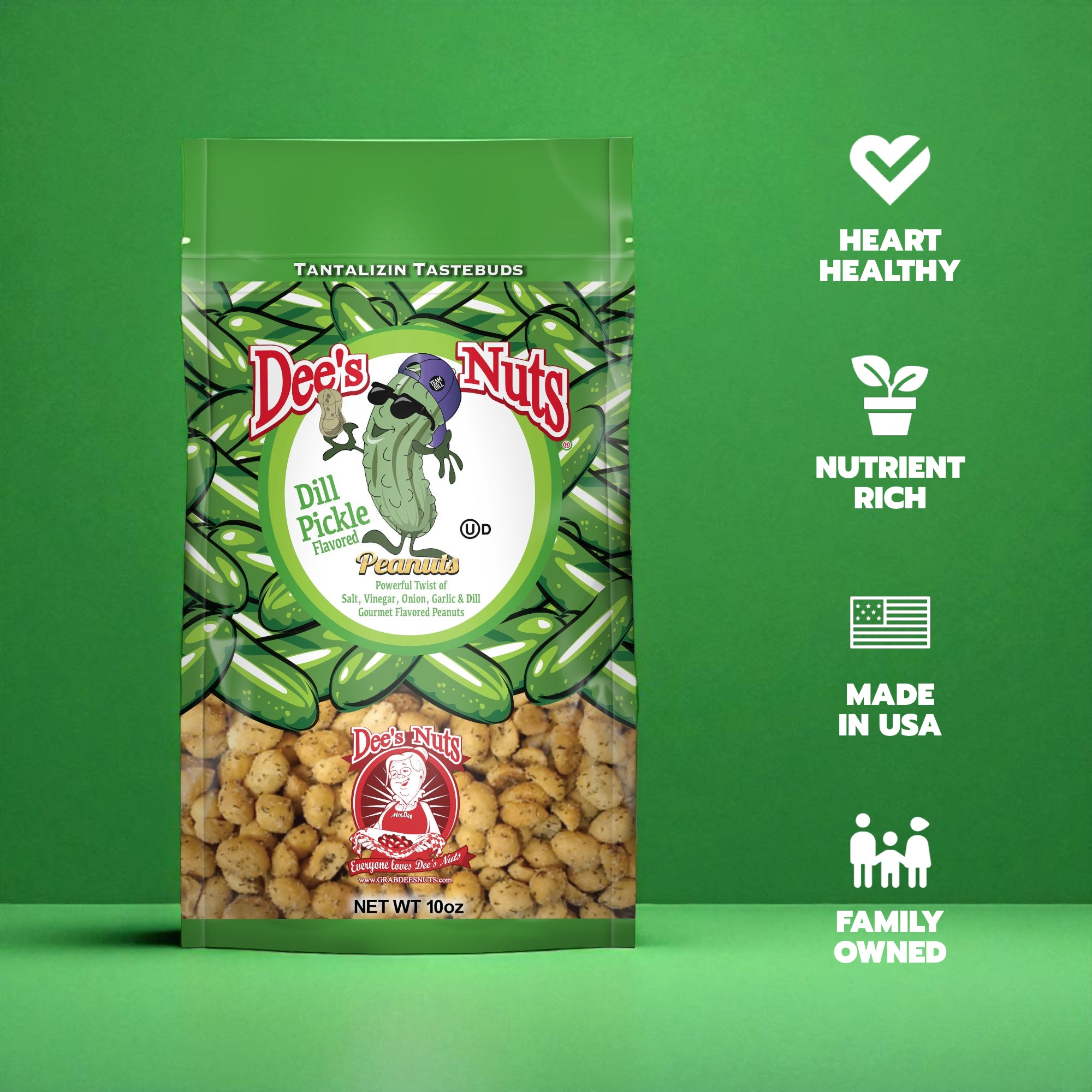 Dill Pickle Gourmet Peanuts 10 Oz Bag