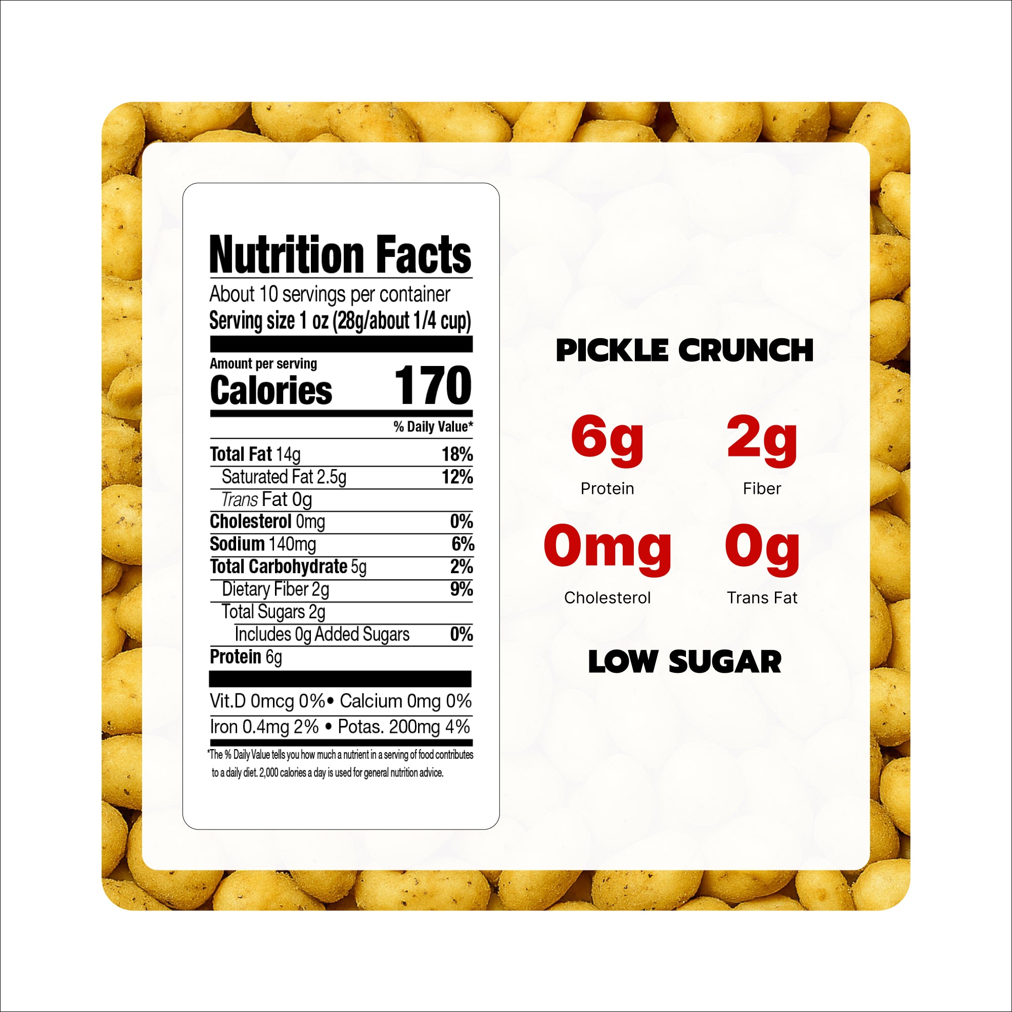 Dill Pickle Gourmet Peanuts 10 Oz Bag
